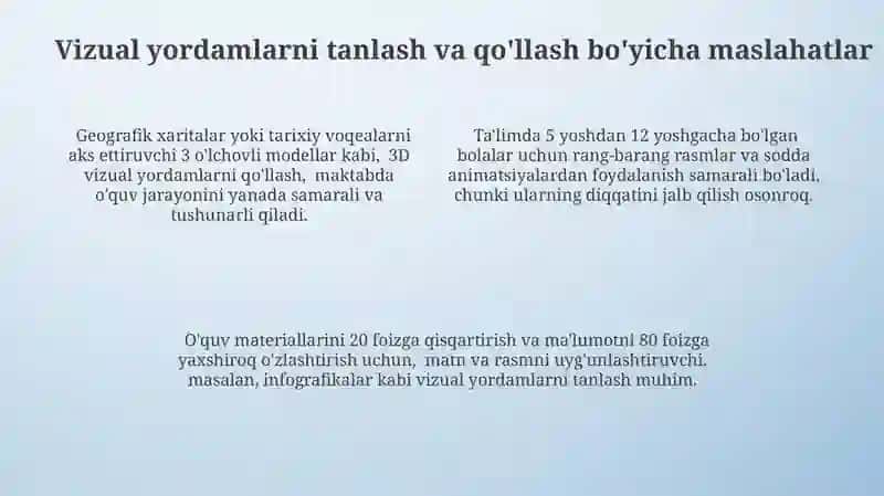 Ko'rgazmali Qurollardan foydalanish afzalliklari 4
