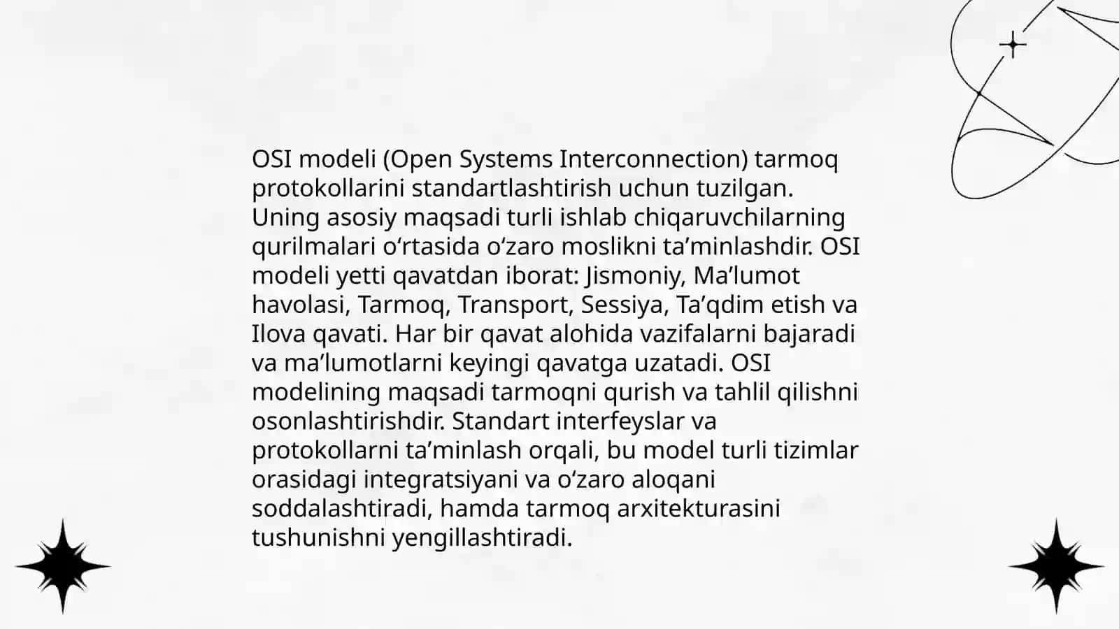 OSI mos yozuvlar modeli 4