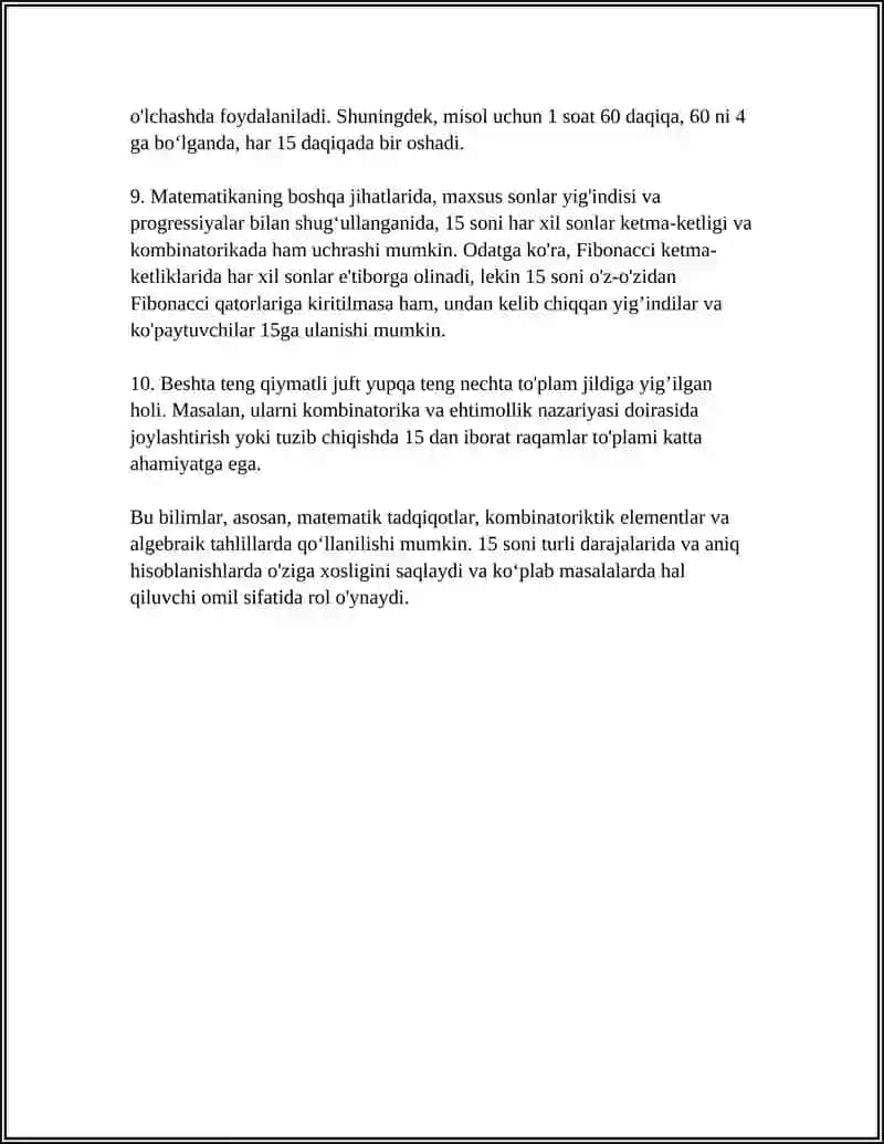 15 sonining matematik xossalari 4