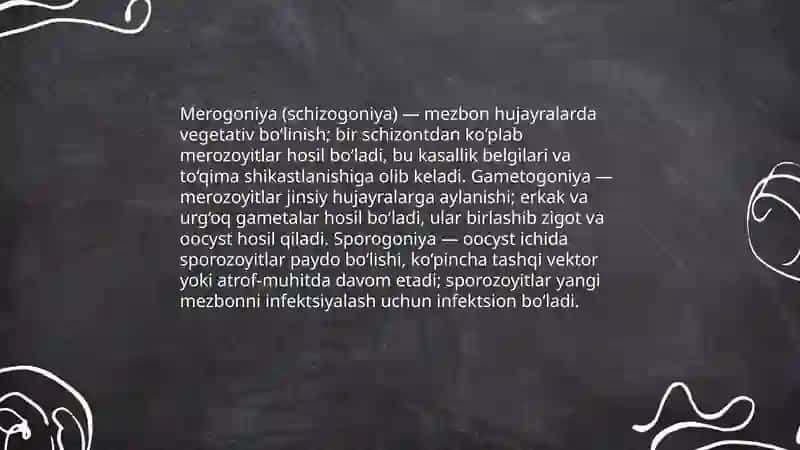 Sporalilar odam parazitlari 4