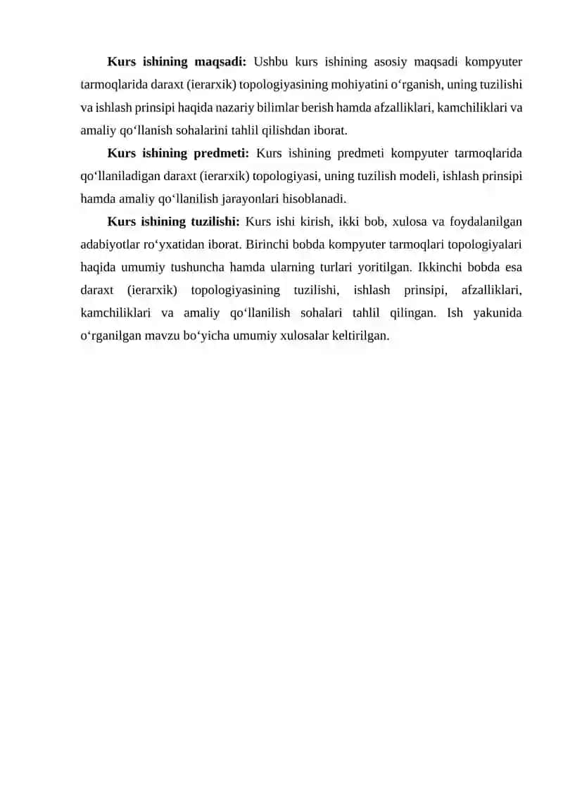 Daraxt topologiyasining tahlili 4