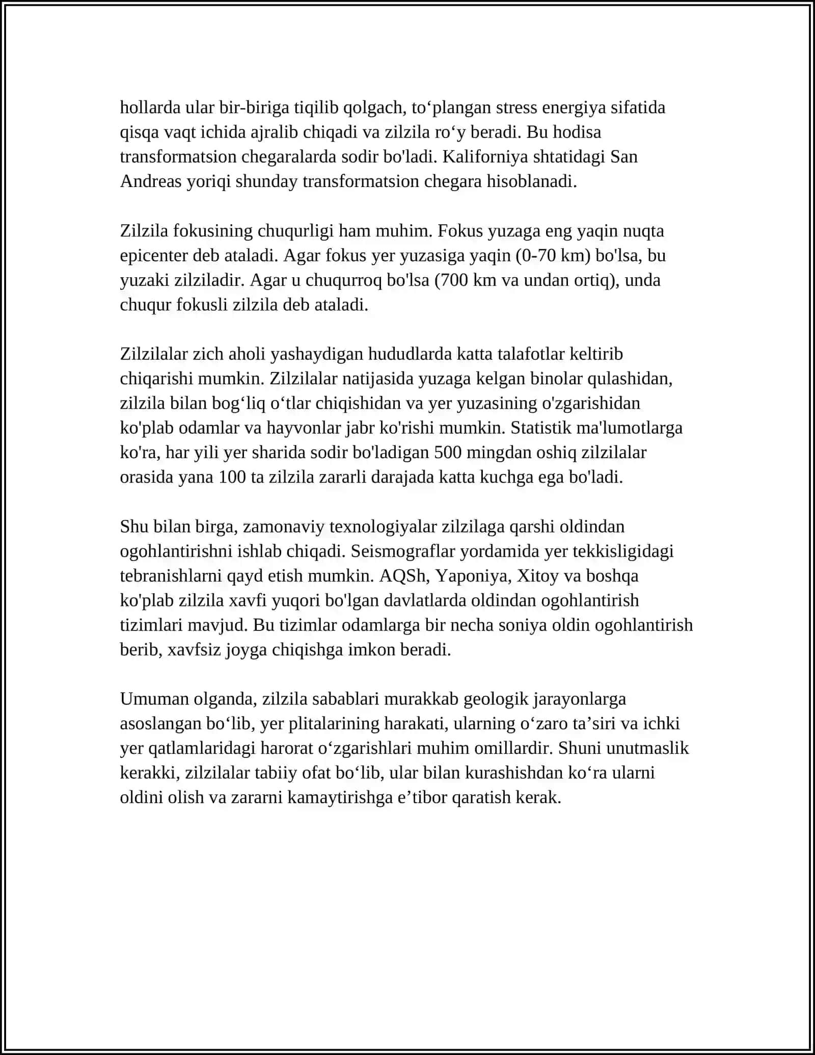 ZILZILA OQIBATLARI 4