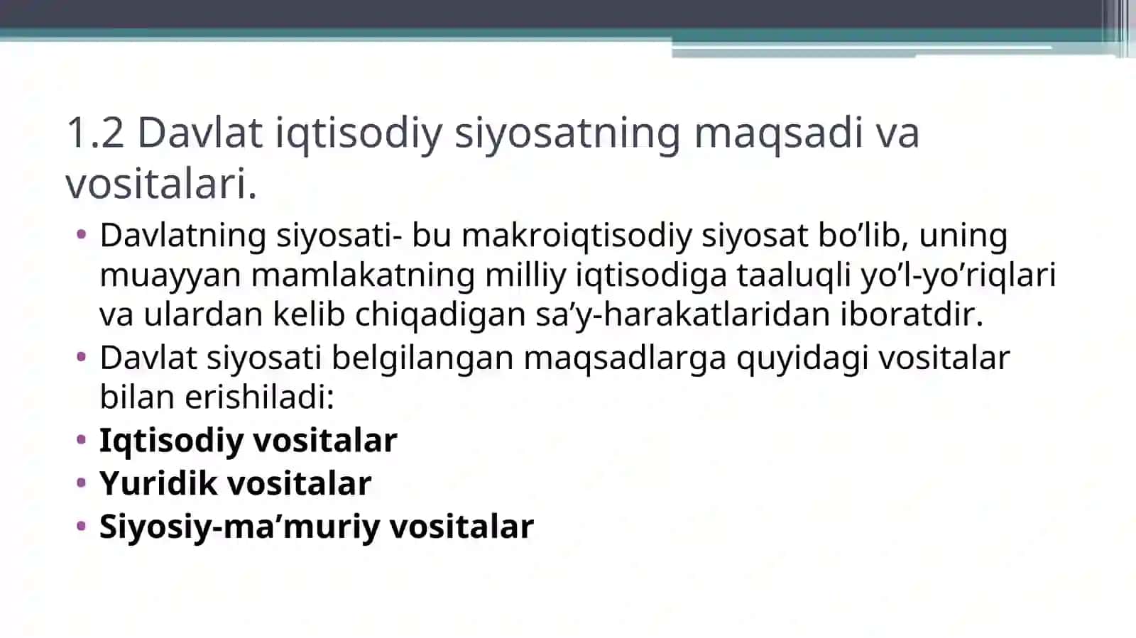 Iqtisodiyotni davlat tomonidan tartibga solishning mohiyati, shakllari va usullari 4