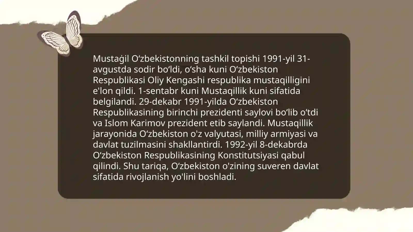 Islom Karimov mustaqil Oʻzbekiston tarixi boʻyicha asosiy manba 4