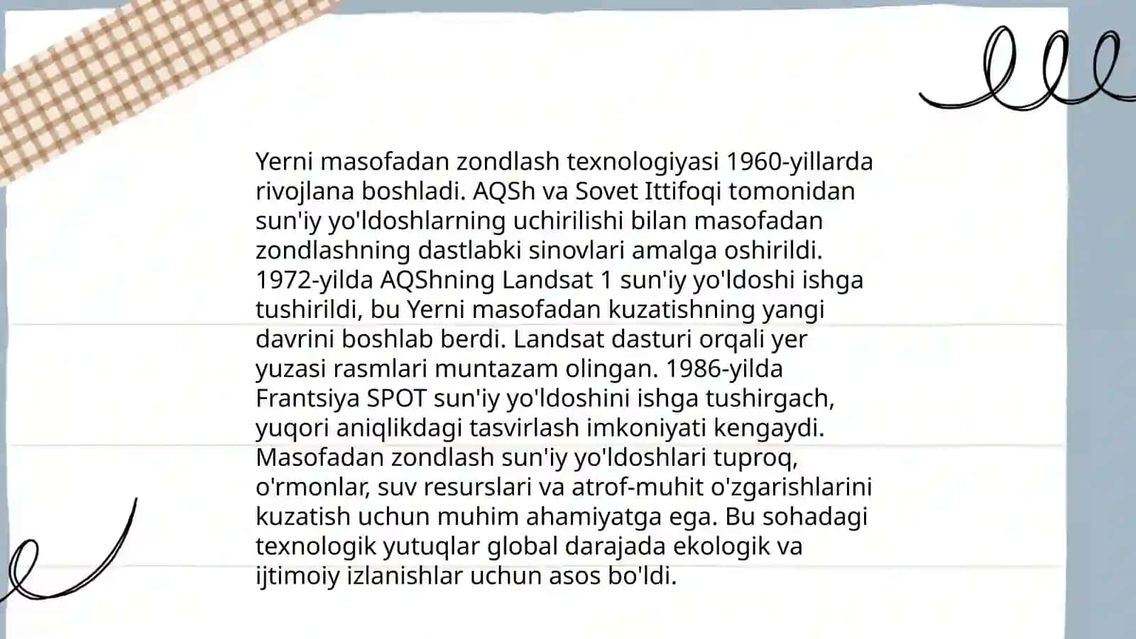 Yerni masofadan zondlash tarixi 4