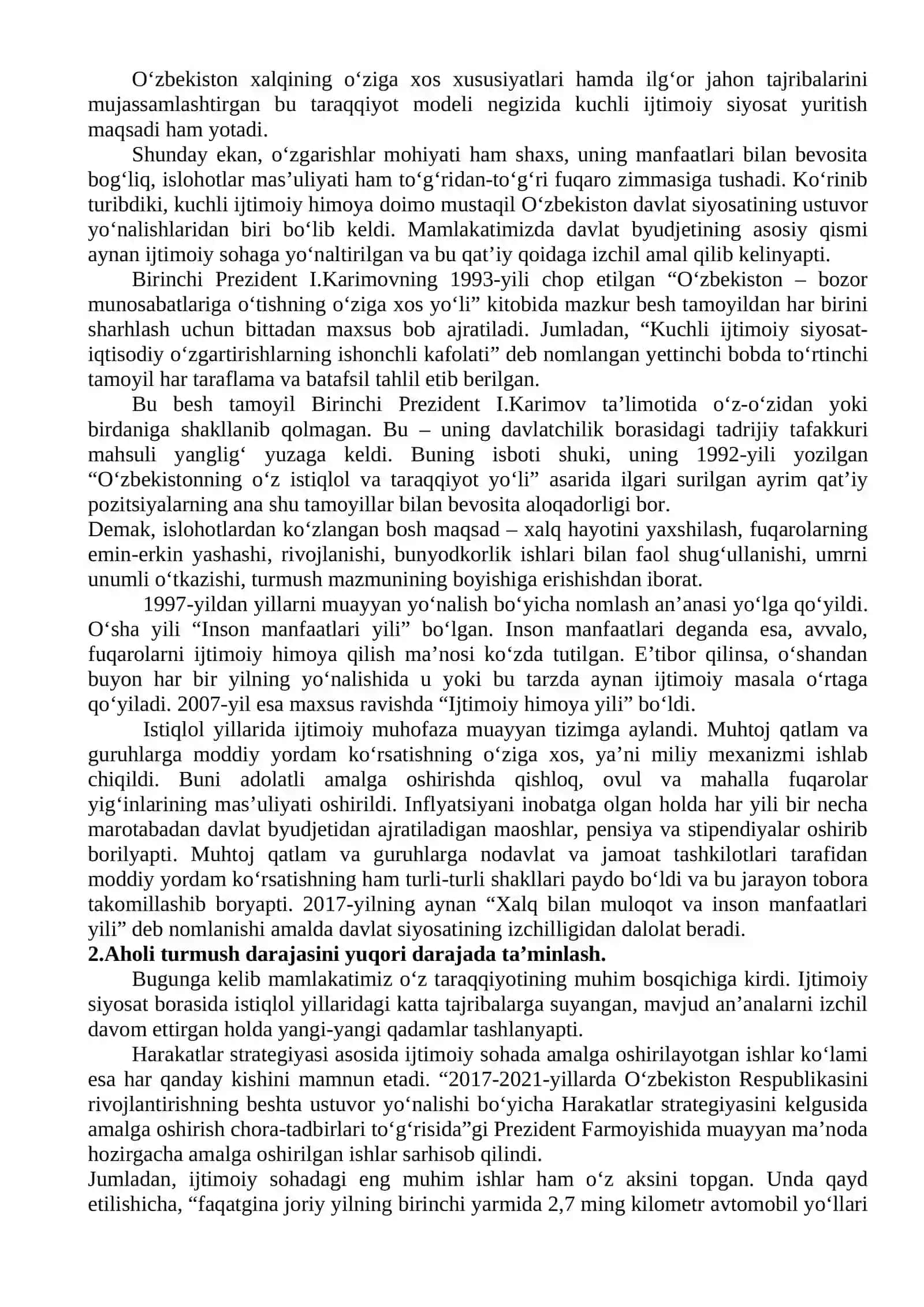 OʻZBEKISTON RESPUBLIKASIDA IJTIMOIY SOHADAGI ISLOHOTLAR 4