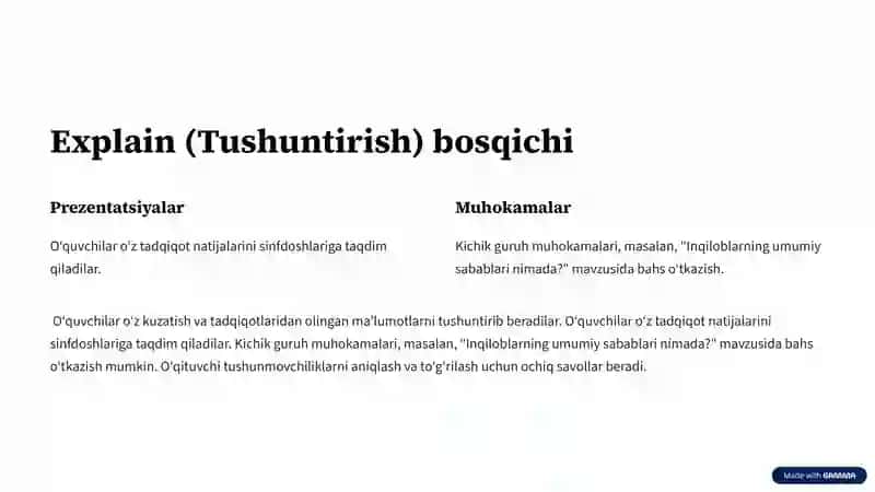 Tarix darslarida 5E modeli 4