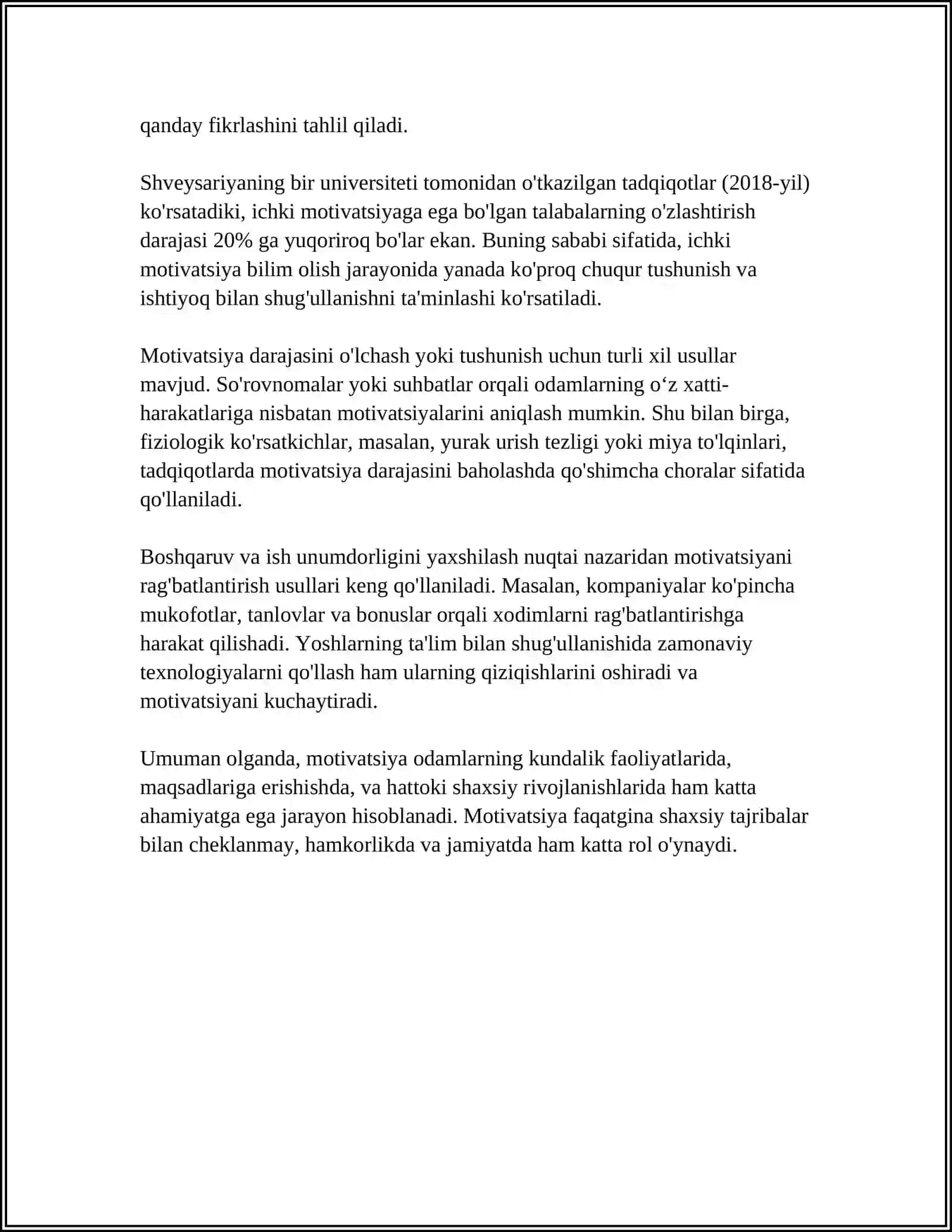 MOTIVLAR VA ULARNING TURLARI 4