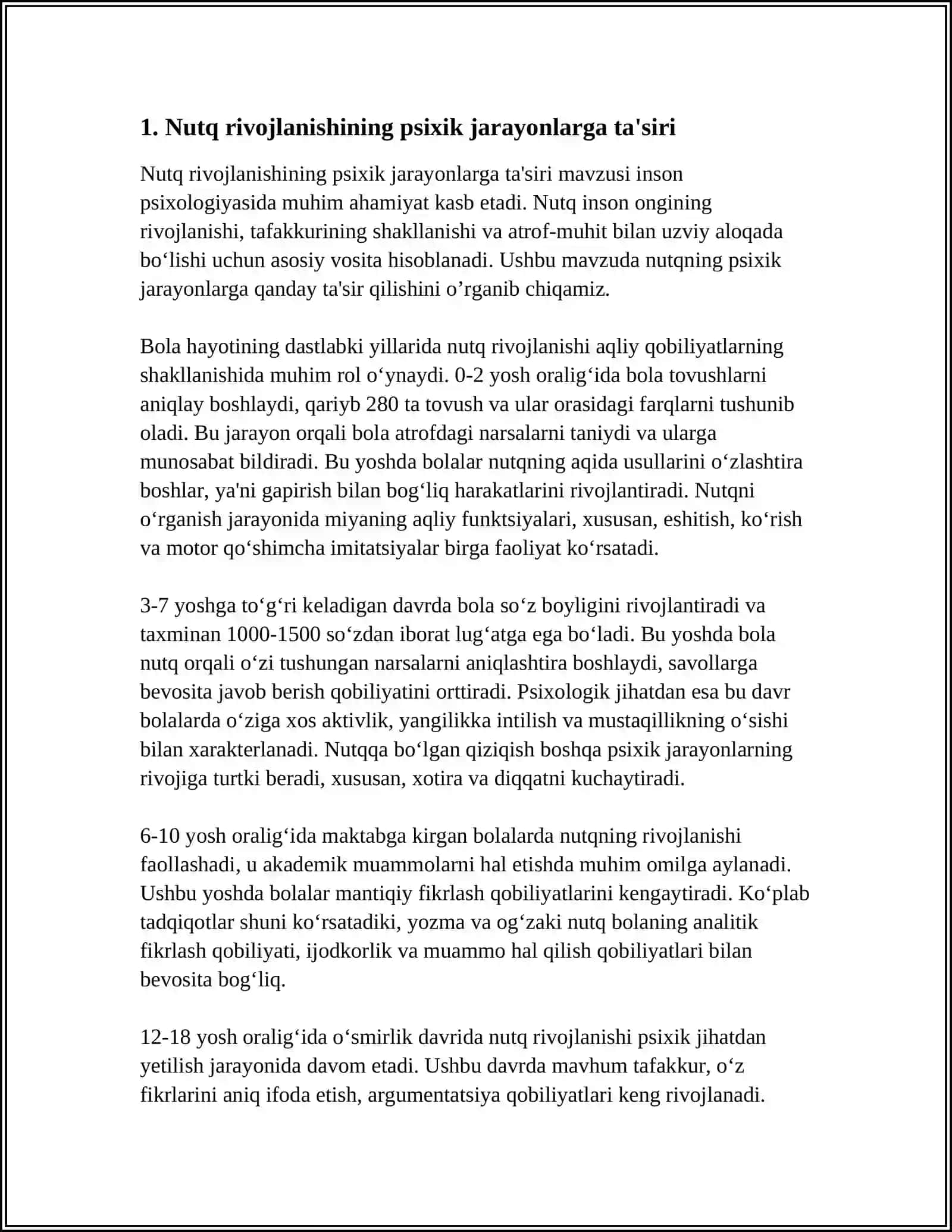 PSIXIK JARAYONLARNI SHAKILLANISHIDA TILNING AHAMIYATI 4