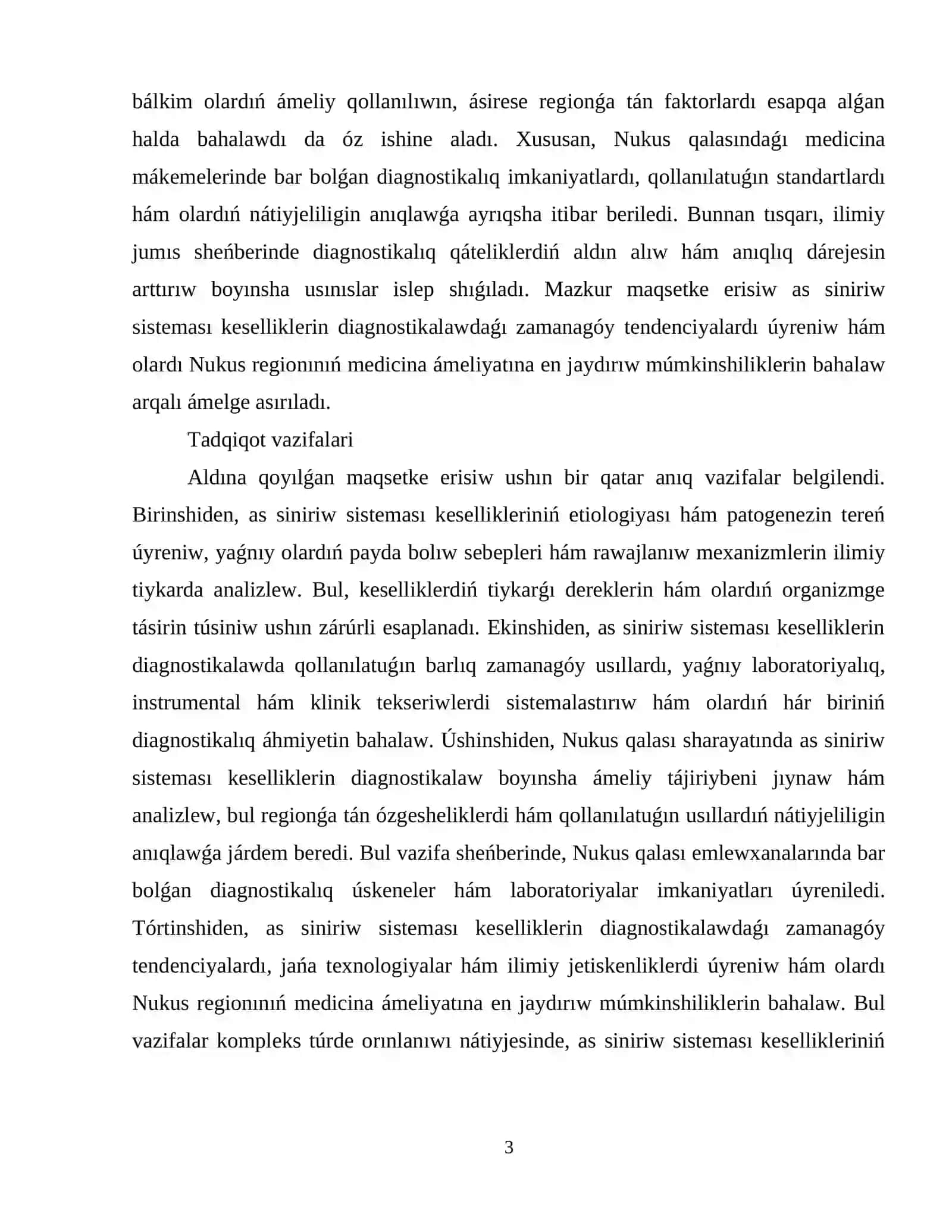. As siniriw sistemasınıń klinikalıq diagnostikası. 4