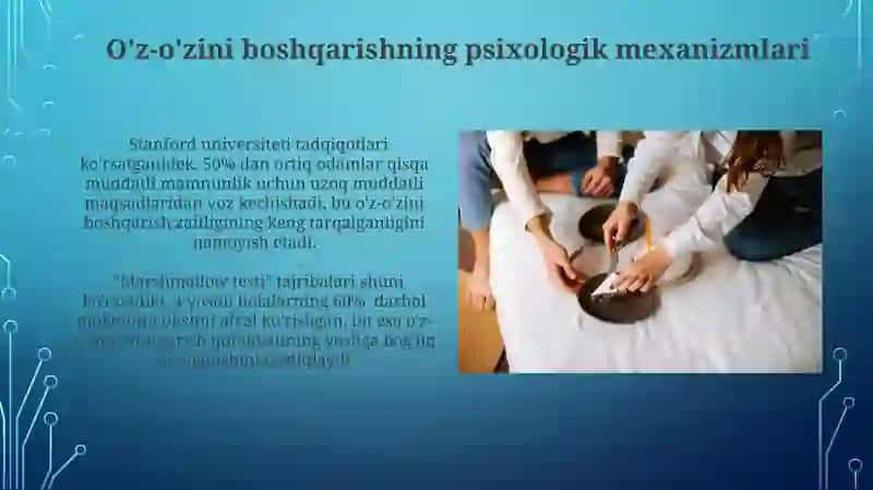 O'z-o'zini boshqarish muammosining mohiyati 4