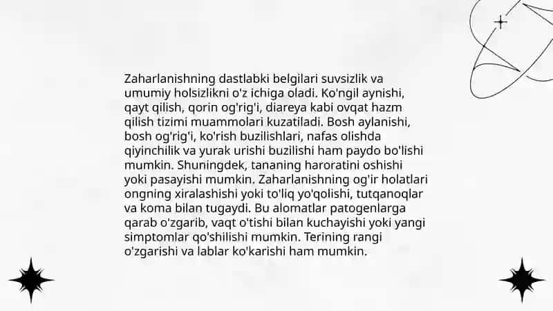 Oziq-ovqat mahsulotlaridan zaharlanish 4