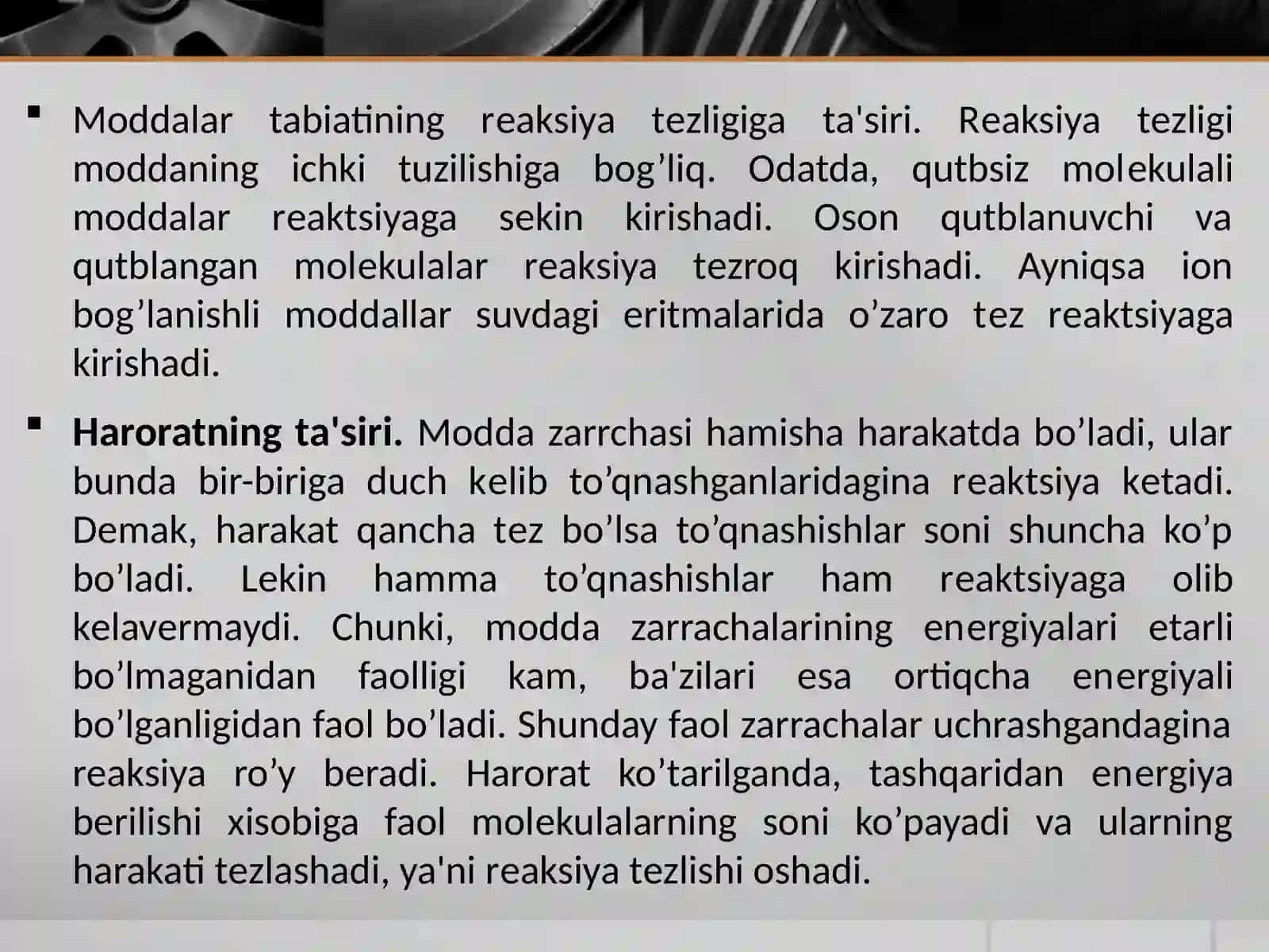 Kimyoviy Muvozanat 4