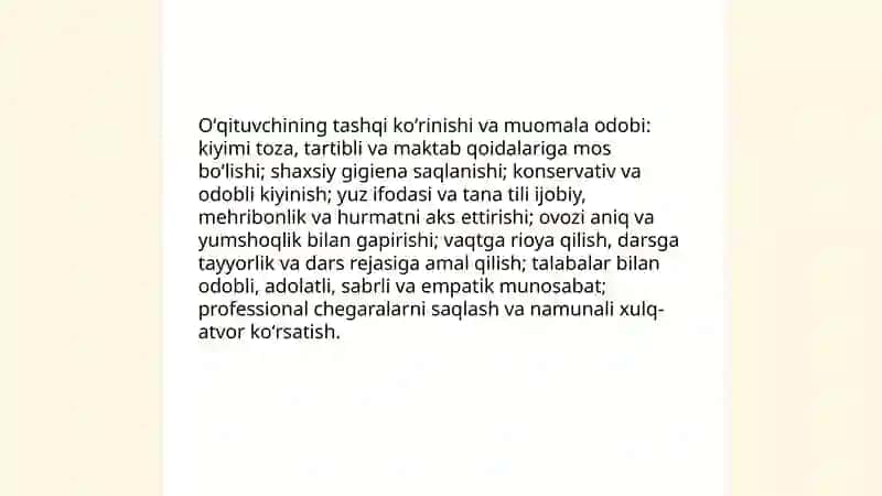 Pedagogik odob(pedagogning muomala odobi) 4