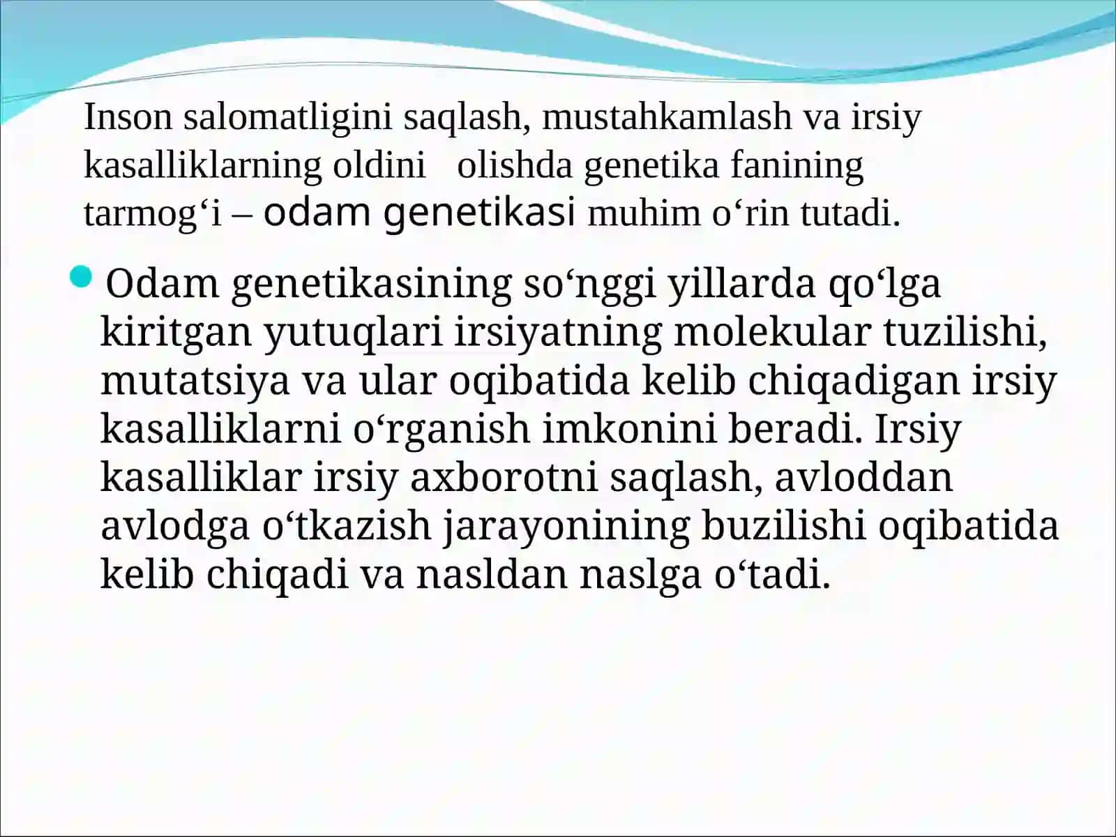 Odаm genetikasini o’rganish usullari 4