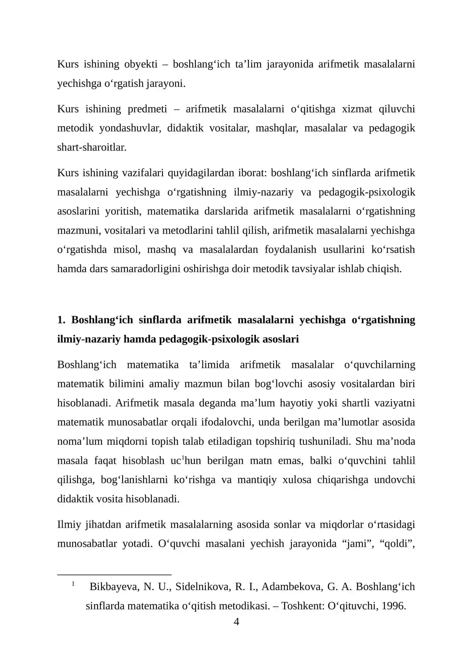 Arifmetik masalalarni yechishga o‘rgatish metodikasi 4