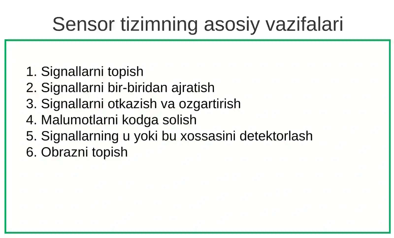 Sensor tizimi fiziologiyasi 4
