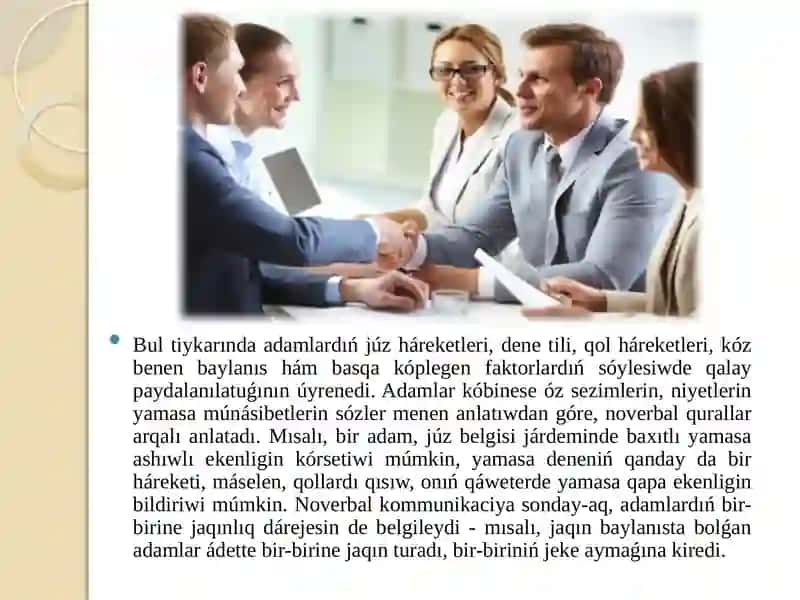 Sóylew mexanizmleri hám neverbal komunikatsiya 4
