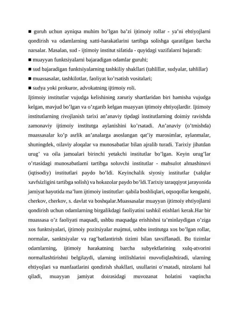 Ijtimoiy institutlar sotsial-psixologik tavsifi 4