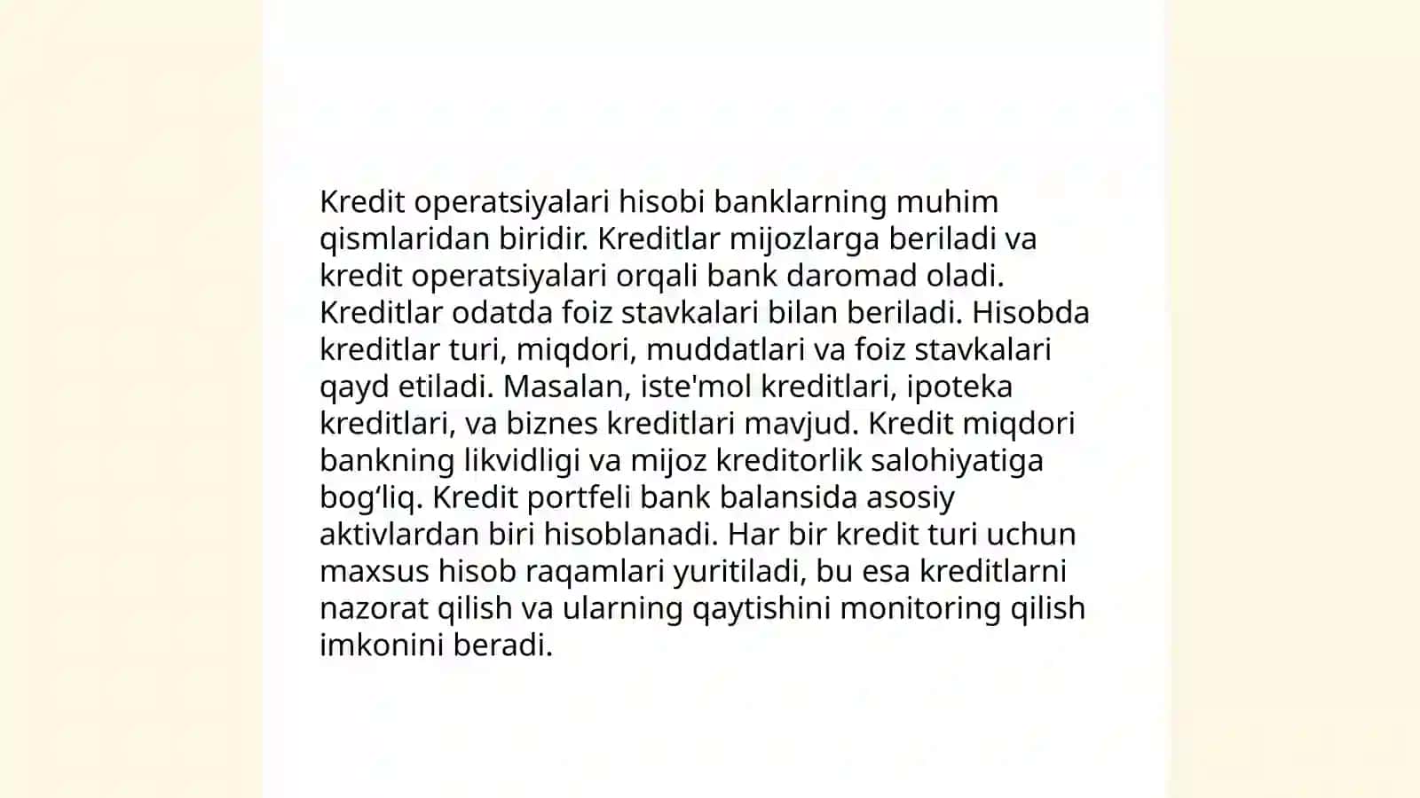 Banklarda ichki operatsiyalar hisobi 4