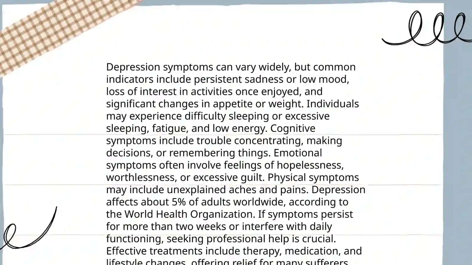 Symptoms of psychiatric disorders 4