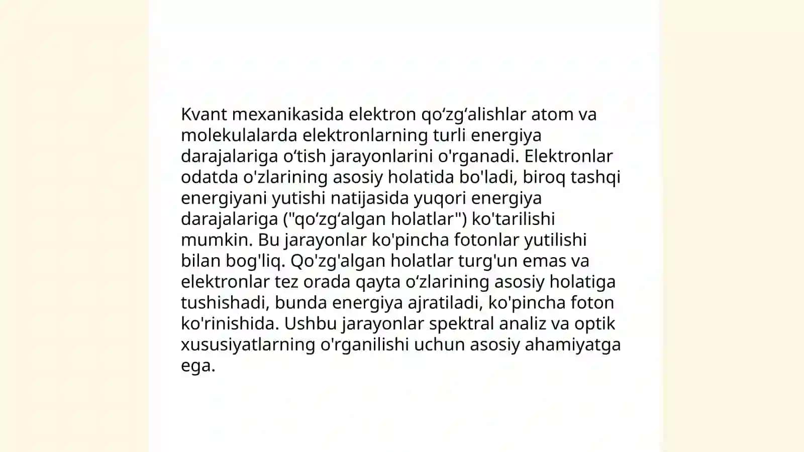 Elektron qoʻzgʻalishlarning turlari 4