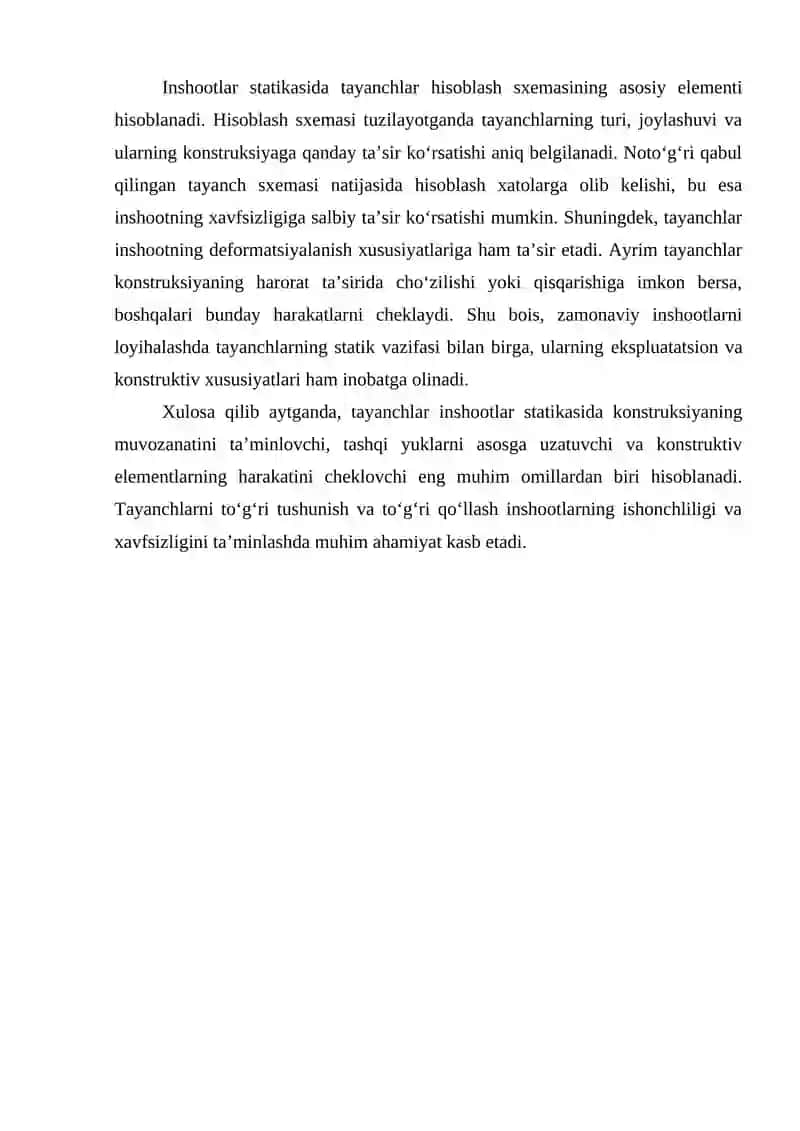Tayanchlar va ularning turlari 4