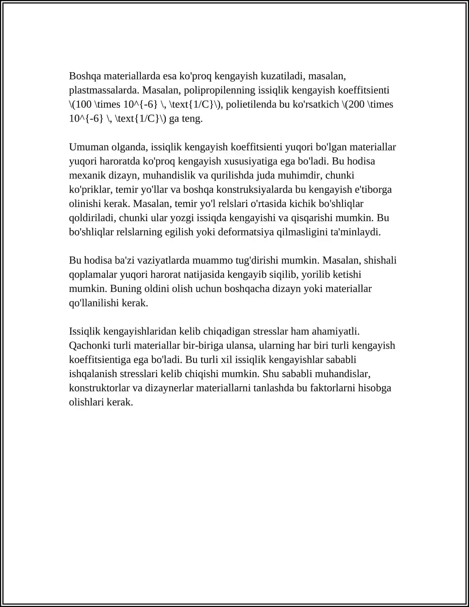 MATERIALLARNING ISSIQLIK KENGAYISHI 4