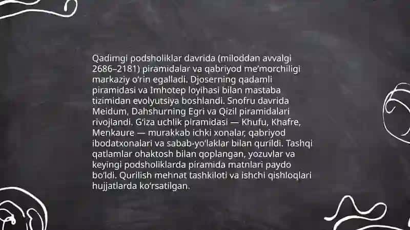 Qadimgi Misr qadimgi va oʻrta podsholiklar davrida 4