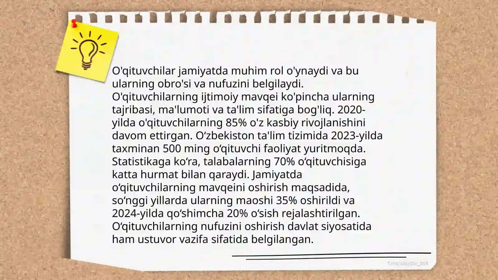 O'qituvchining jamiyatda tutgan o'rni 4
