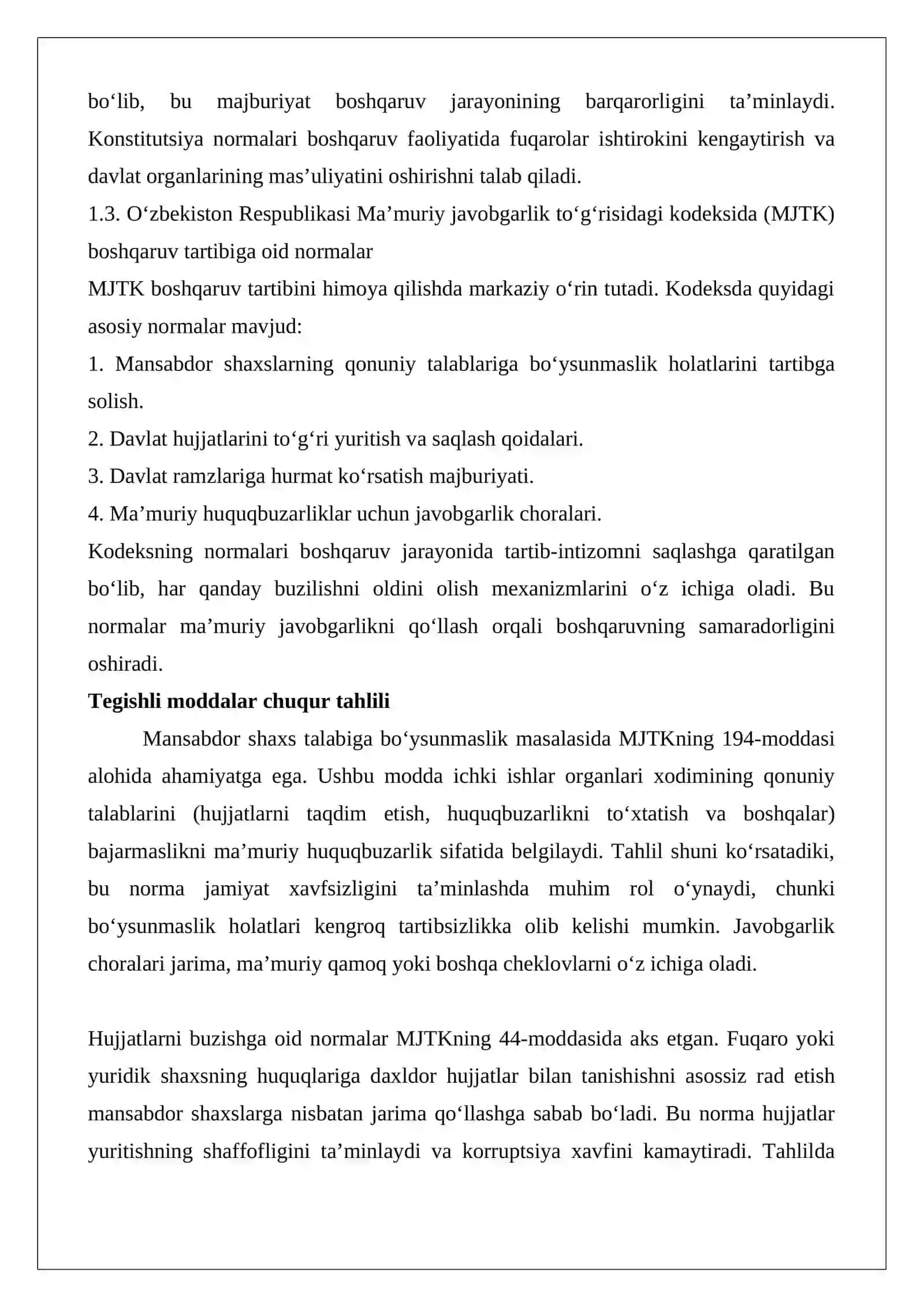 Boshqaruvning belgilangan tartibiga tajovuz qiluvchi ma’muriy huquqbuzarliklar tarkibi 4