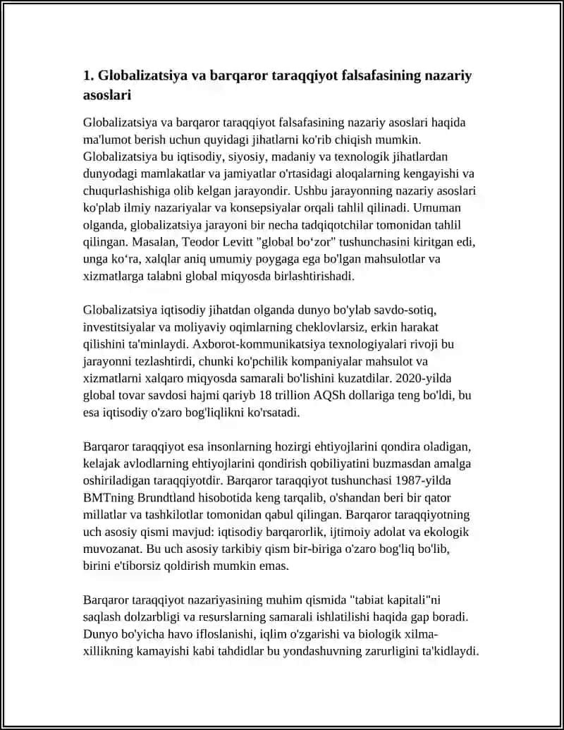 GLOBAL JARAYONLAR VA BARQAROR TARAQQIYOT FALSAFASI 4