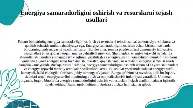 Fuqaro Binolarining Arxitektura va Dizayn Tamoyillari 4
