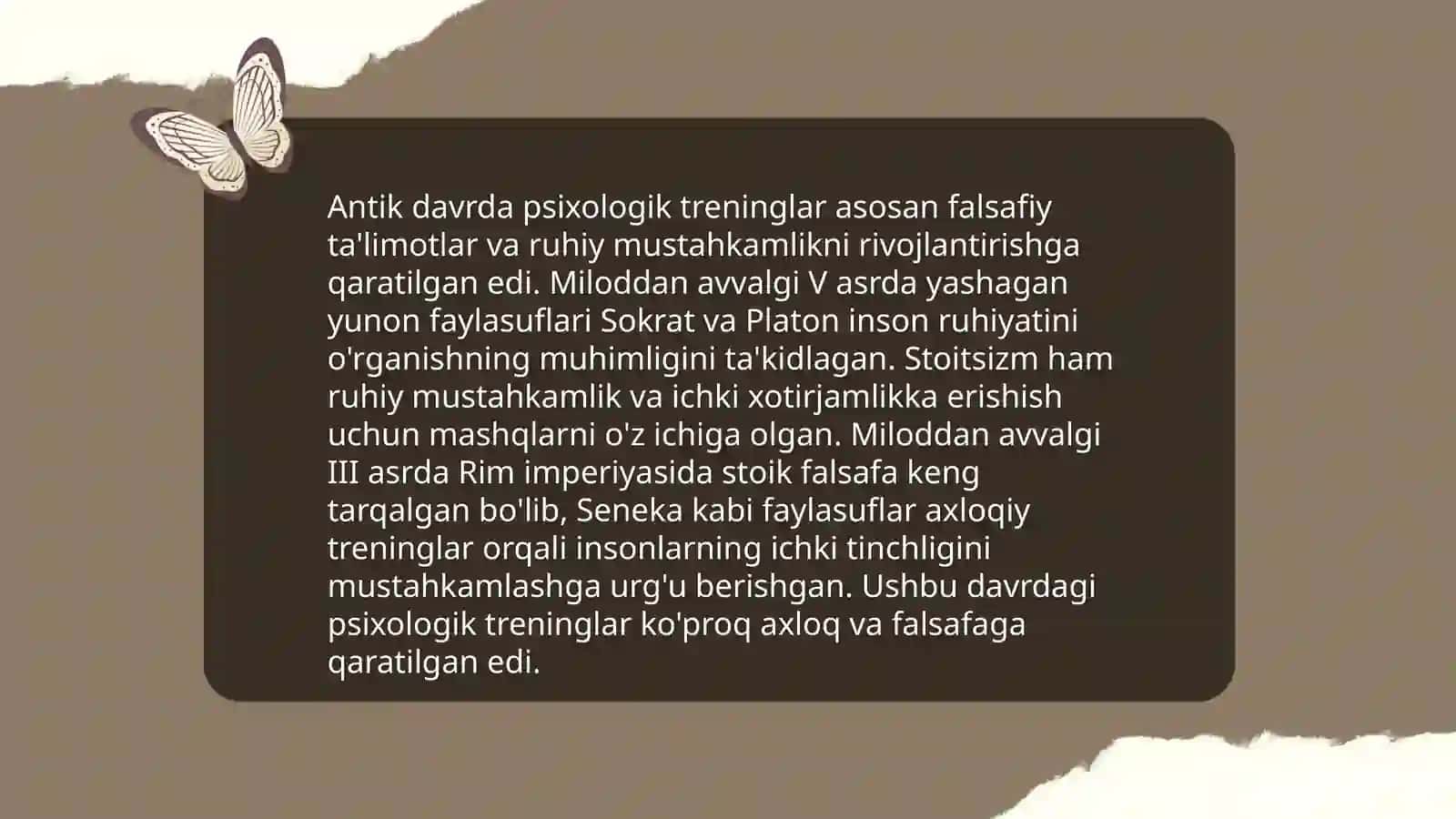 Psixologik treninglar tarixi 4