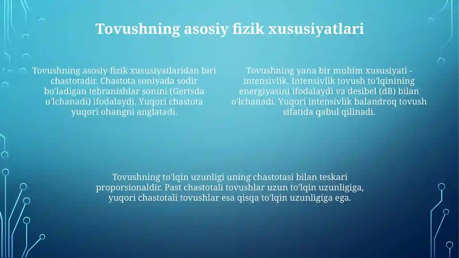 Tovush to'lqinlarining tabiati 4