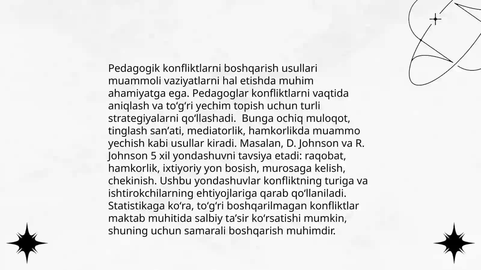 Pedagogik konfliktning evolyutsiyasi muammosi 4