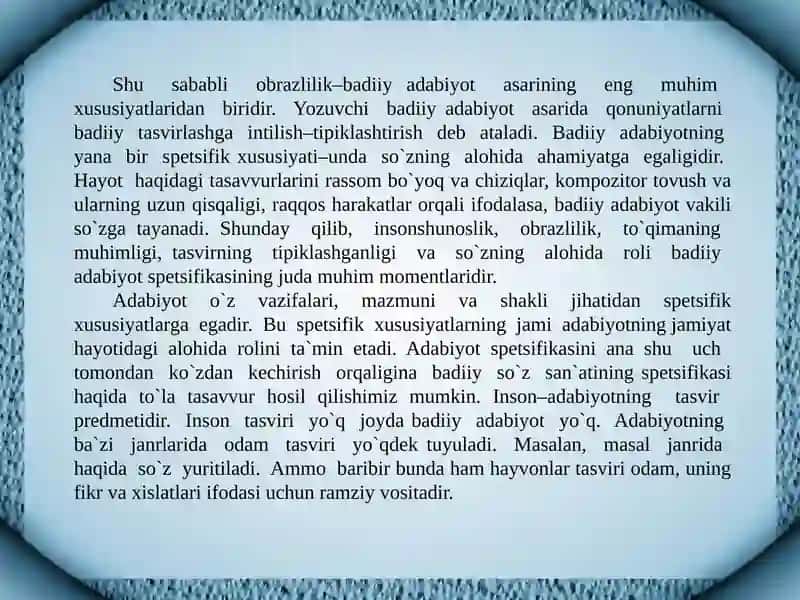 Adabiyotlar va xujjatlarni o'rganish 4