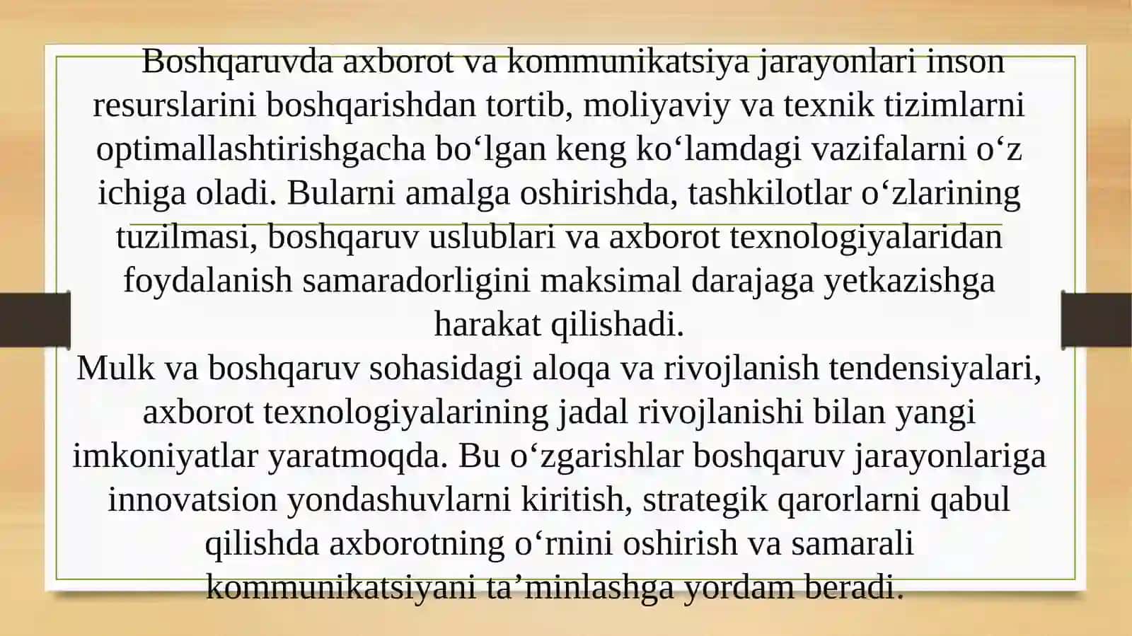 Boshqaruvda axborot va kommunikatsion jarayonlar 4