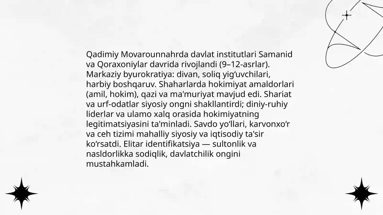 Òzbekistonda mustaqillik ģoyalarning tarixiy asoslari 4