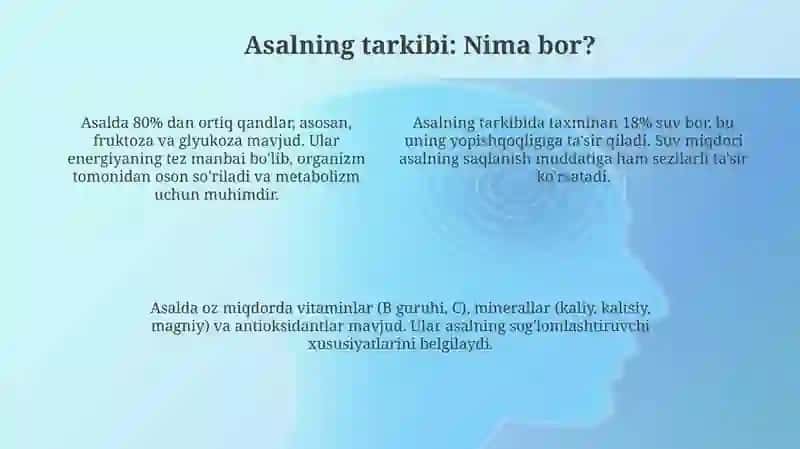 Asalning tarkibi va turlari 4