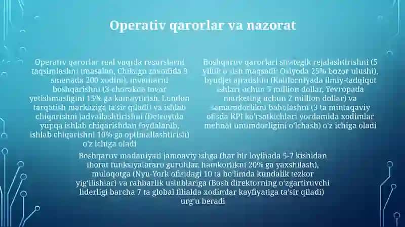 Boshqaruv Qarorlari 4