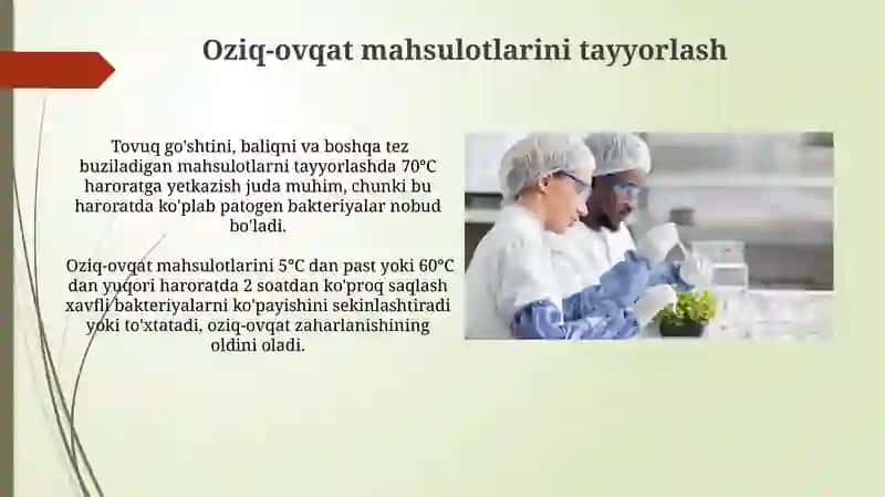 Oziq ovqat mahsulotlarining xavfsizligi 4