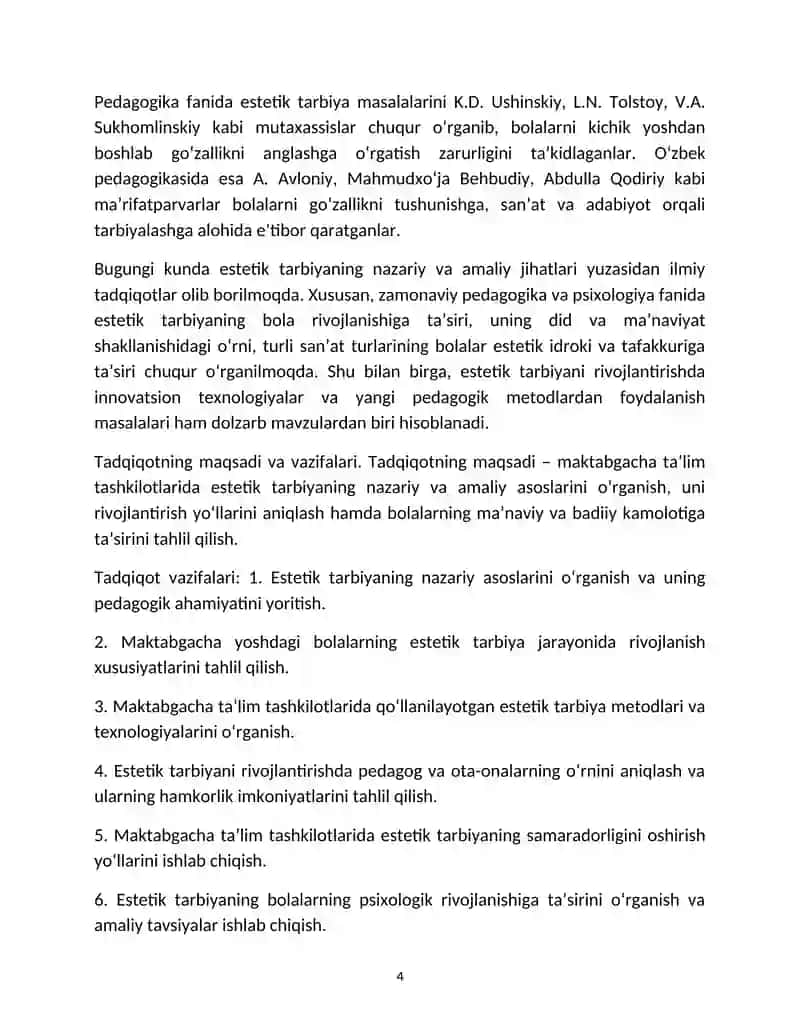 Maktabgacha talim estetik tarbiyasi 4