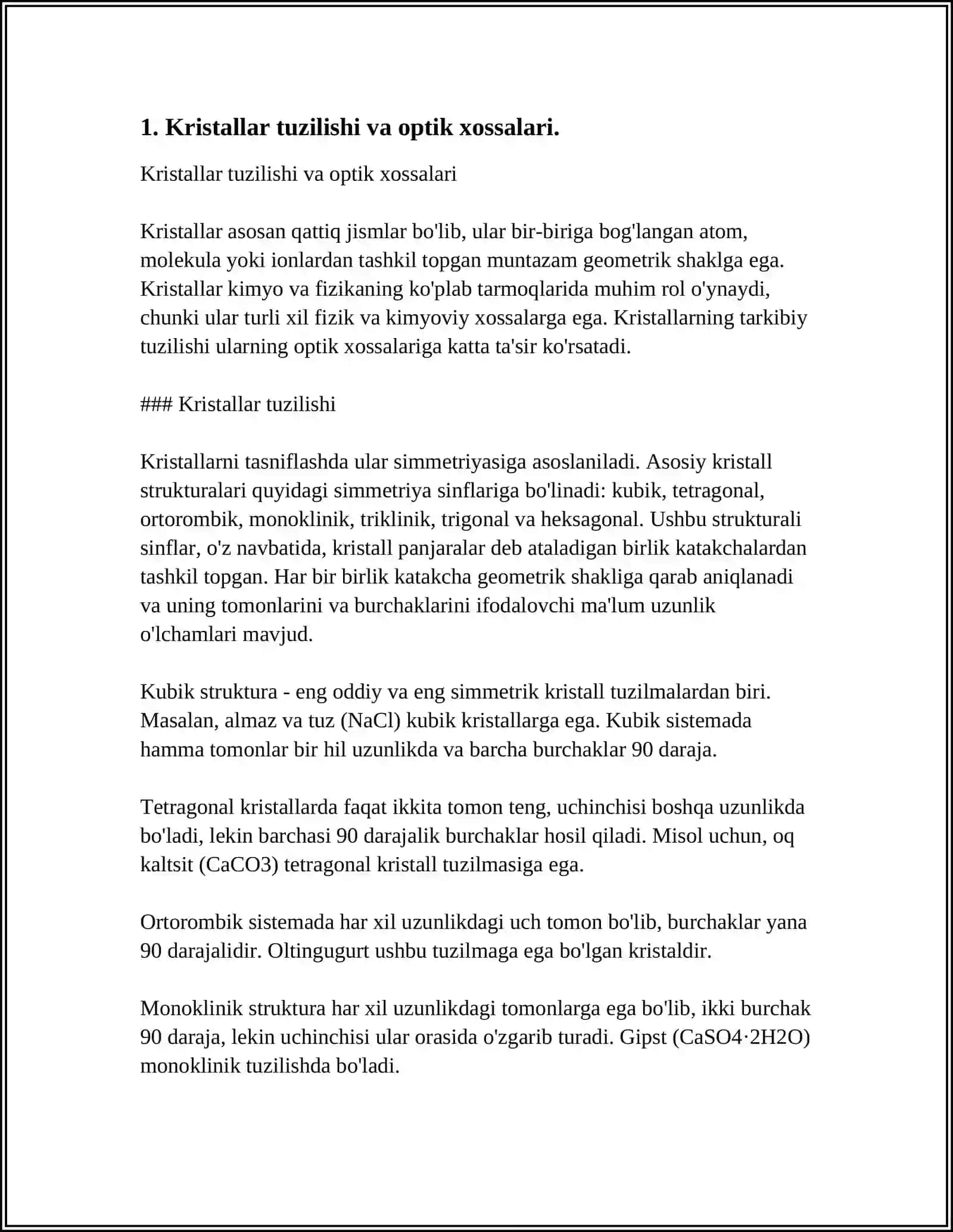 Kristallar tuzilishi va optik xossalari 4