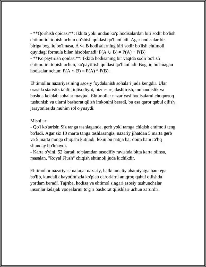 EHTIMOLLAR NAZARIYASI VA MATEMATIK STATISTIKA ELEMENTLARI 4