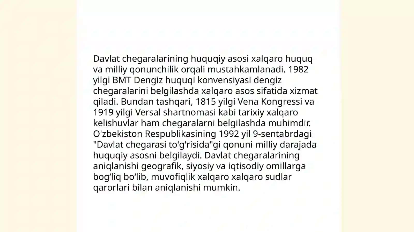Davlat chegarasi hamda hududing daxlsiz va bo’linmasligi 4