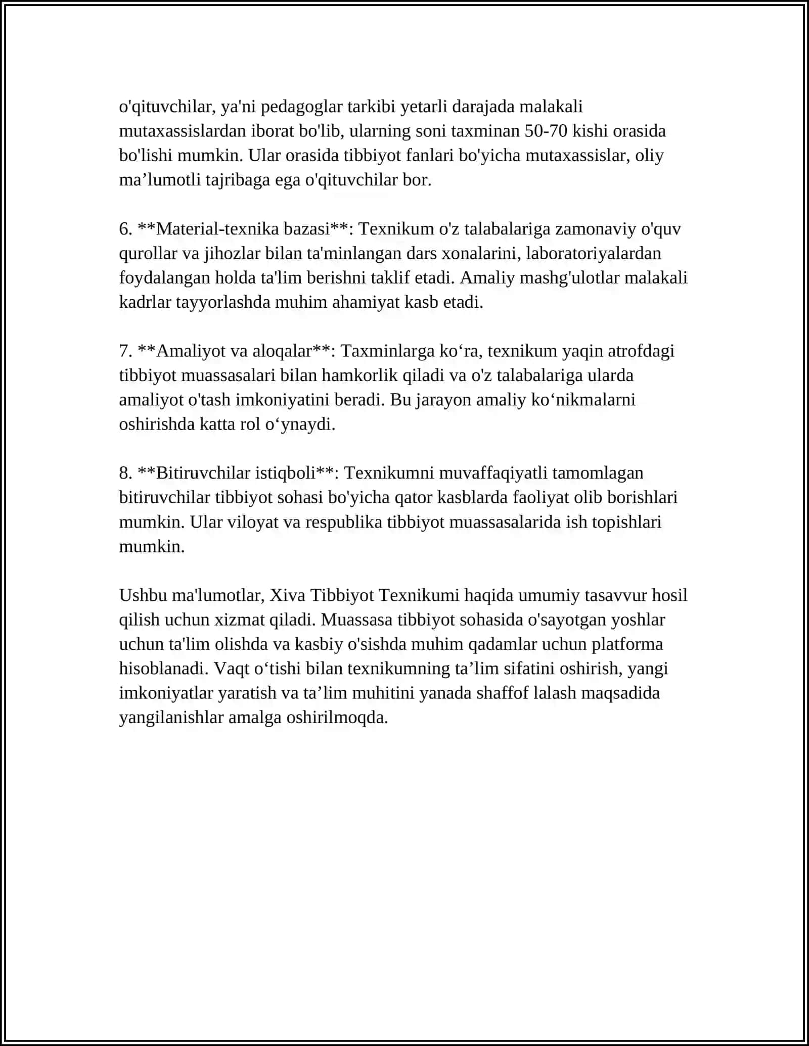Xiva Tibbiyot Texnikumi 4