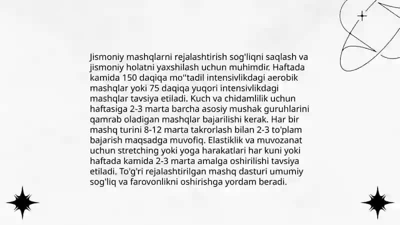 Sport mashqlariga oʻrganish metodikasi 4