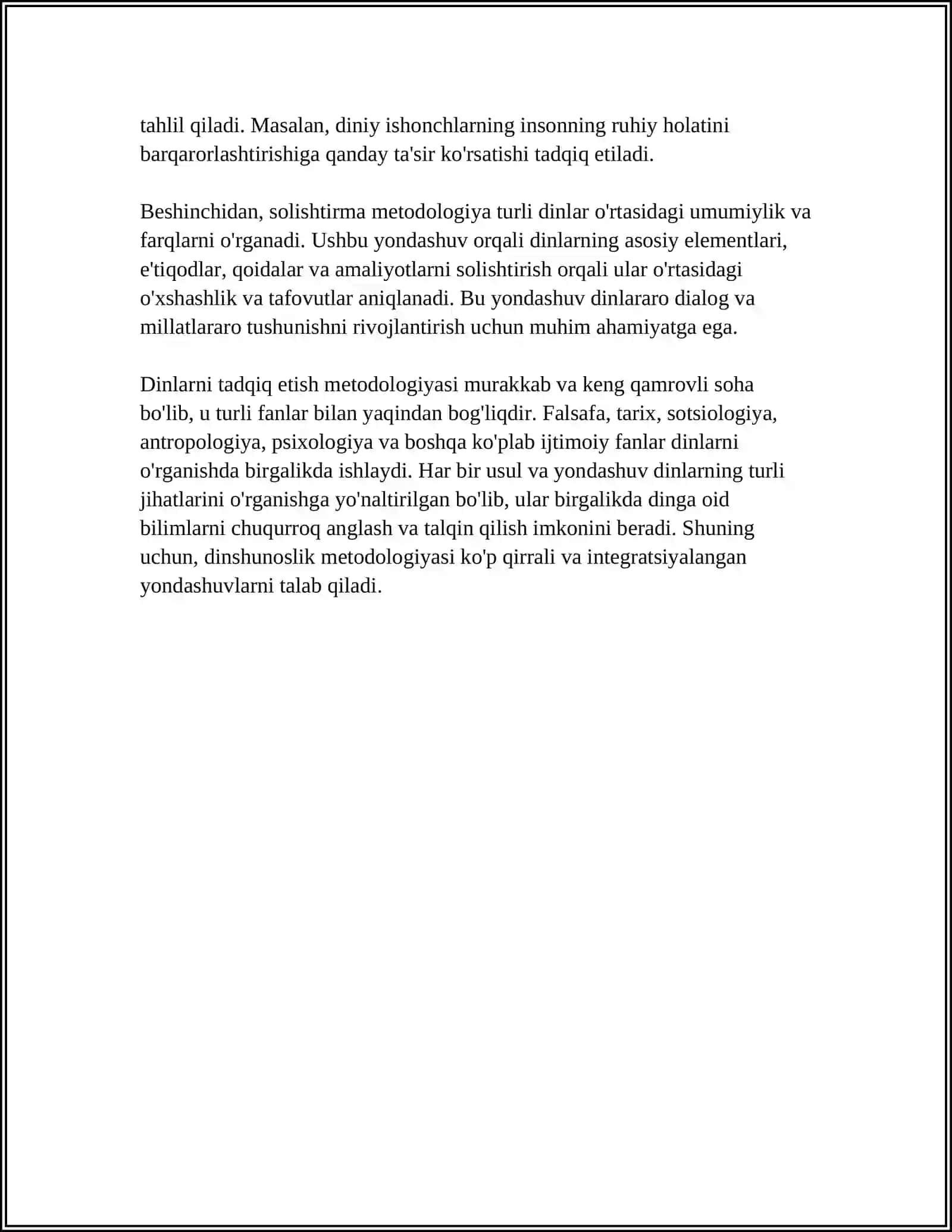 DINLARNI TADQIQ ETISH METODOLOGIYASI 4
