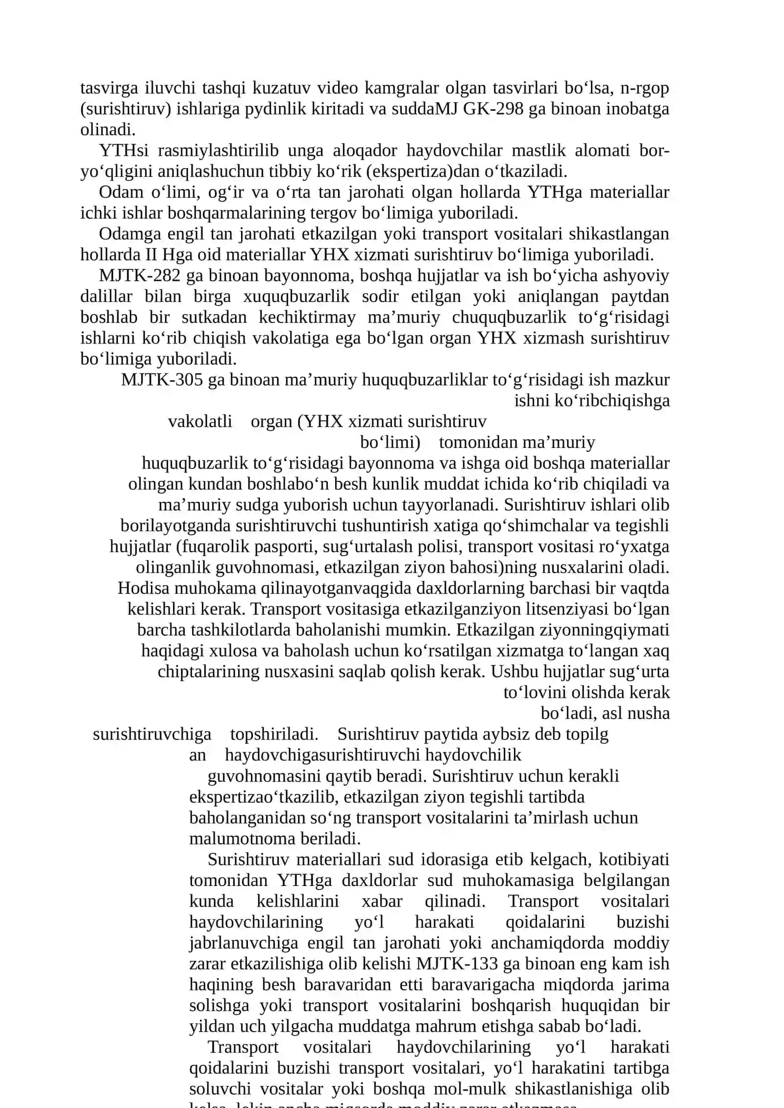 Yo‘l harakati ishtirokchilarining vazifalari 4